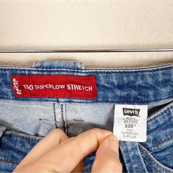 Levis Too Superlow Low Rise Bootcut Denim Jeans Size 9 Vintage Y2K 90s - Picture 3 of 7